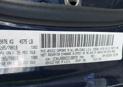 2013 Jeep Patriot Sport from USA, damaged, VIN 1C4NJRBB0DD138979